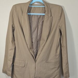 Talulah Tan Blazer Jacket Women’s Size Small Structured Career Work Office Chic